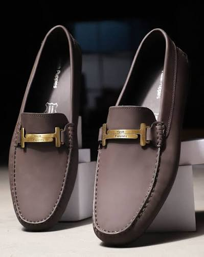 Hush Puppies brown leather loafers